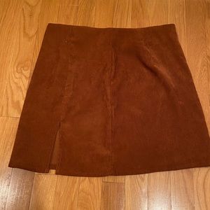 Brown Fabric Skirt Never Worn